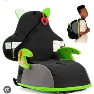 SparkRide Green & Black Kids Booster Seat Backpack